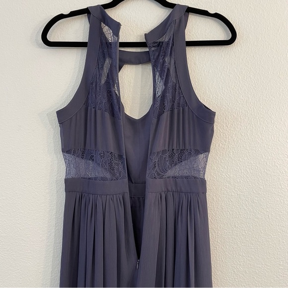 New BCBGeneration Lace Halter Long Maxi Dress Size 4 Purple Bridesmaid Prom. - Picture 4 of 12